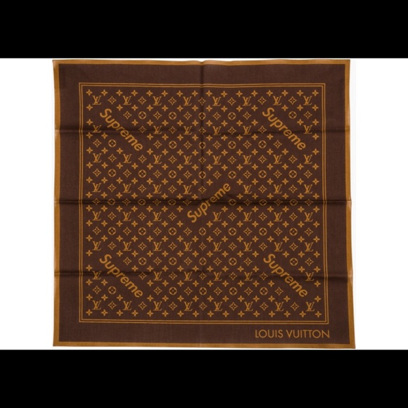 Supreme x Louis Vuitton Monogram Scarf Brown